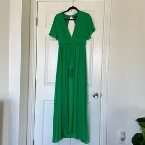 Miss Avenue - full length bi parting dress with shorts.